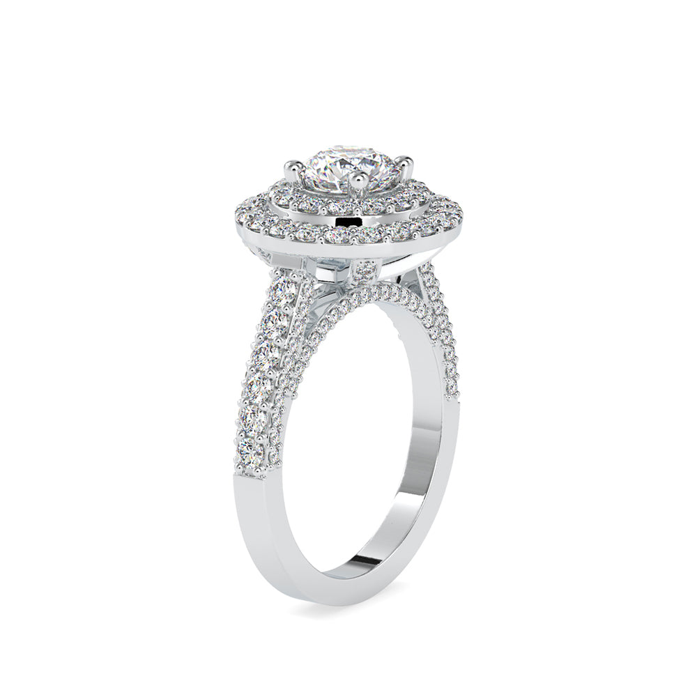 Orion Round Diamond Engagement Ring Platinum