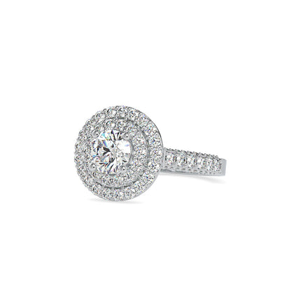 Orion Round Diamond Engagement Ring Platinum