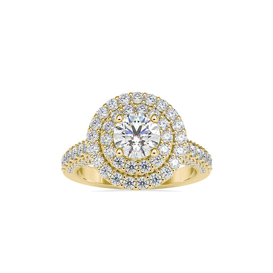 Orion Round Diamond Engagement Ring Yellow gold