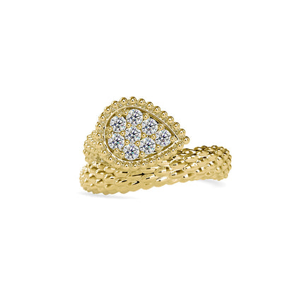 Diamond Fleur Engagement Ring Yellow gold