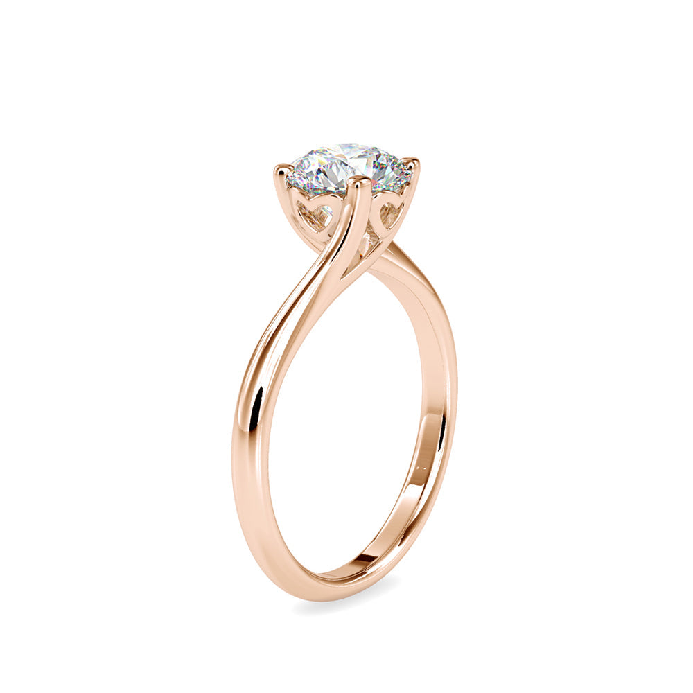 Nettles Curvy Diamond Ring Rose gold