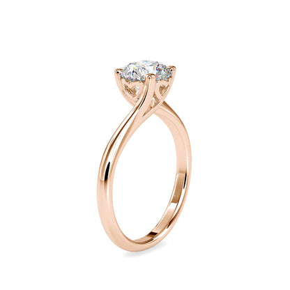 Nettles Curvy Diamond Ring Rose gold