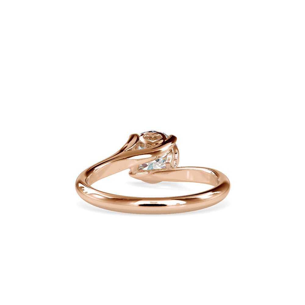 Nettles Curvy Diamond Ring Rose gold