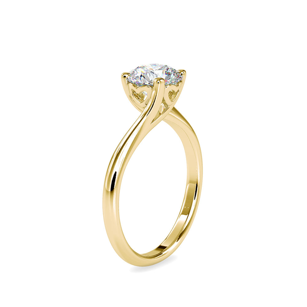 Nettles Curvy Diamond Ring Yellow gold