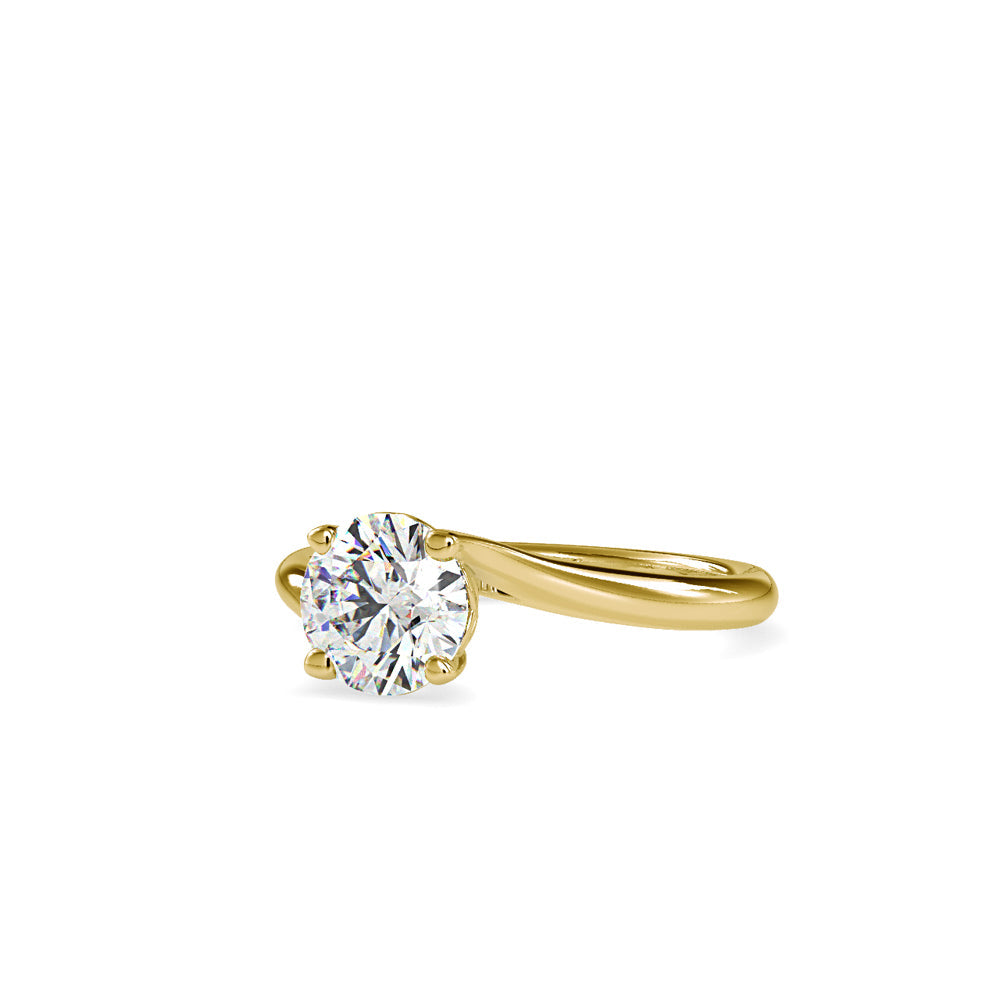 Nettles Curvy Diamond Ring Yellow gold