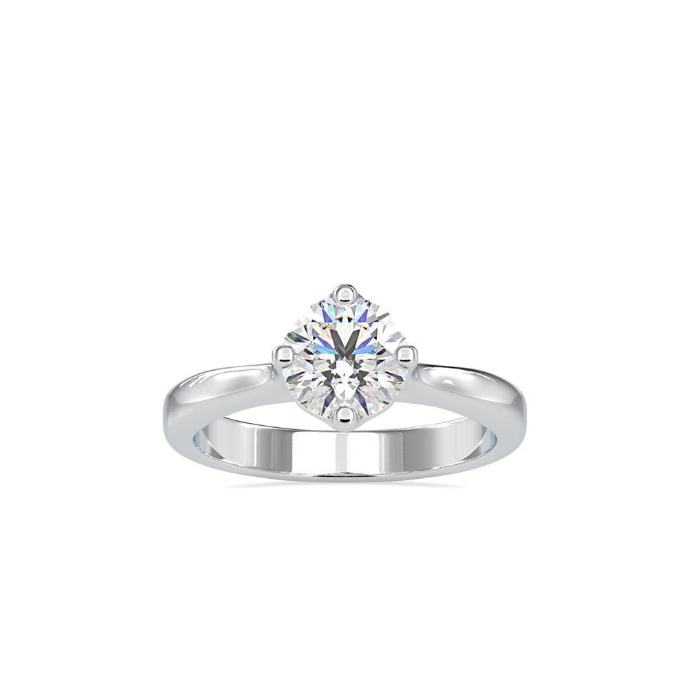 Speckle Soliataire Diamond Prong Ring Platinum