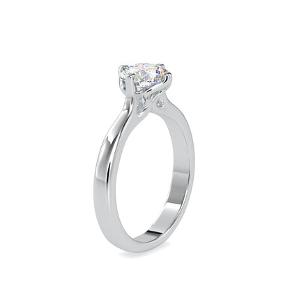 Speckle Soliataire Diamond Prong Ring Platinum