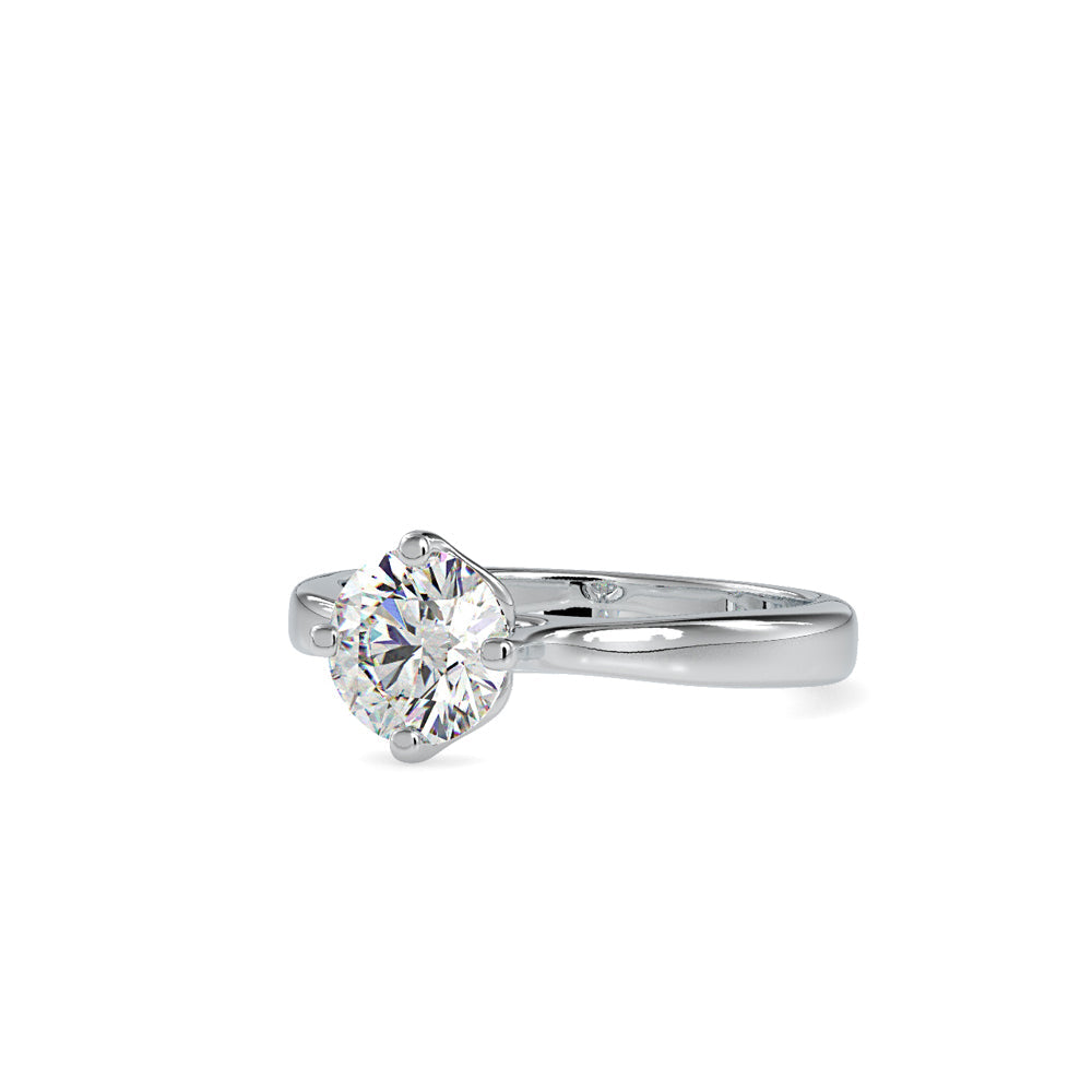 Speckle Soliataire Diamond Prong Ring White gold