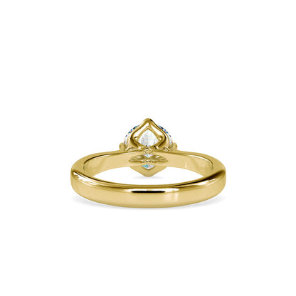 Speckle Soliataire Diamond Prong Ring Yellow gold