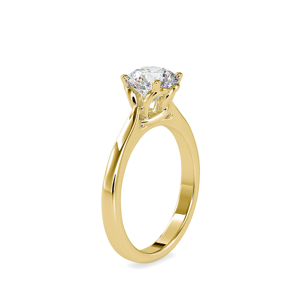 Famino SIngle Diamond Ring Yellow gold