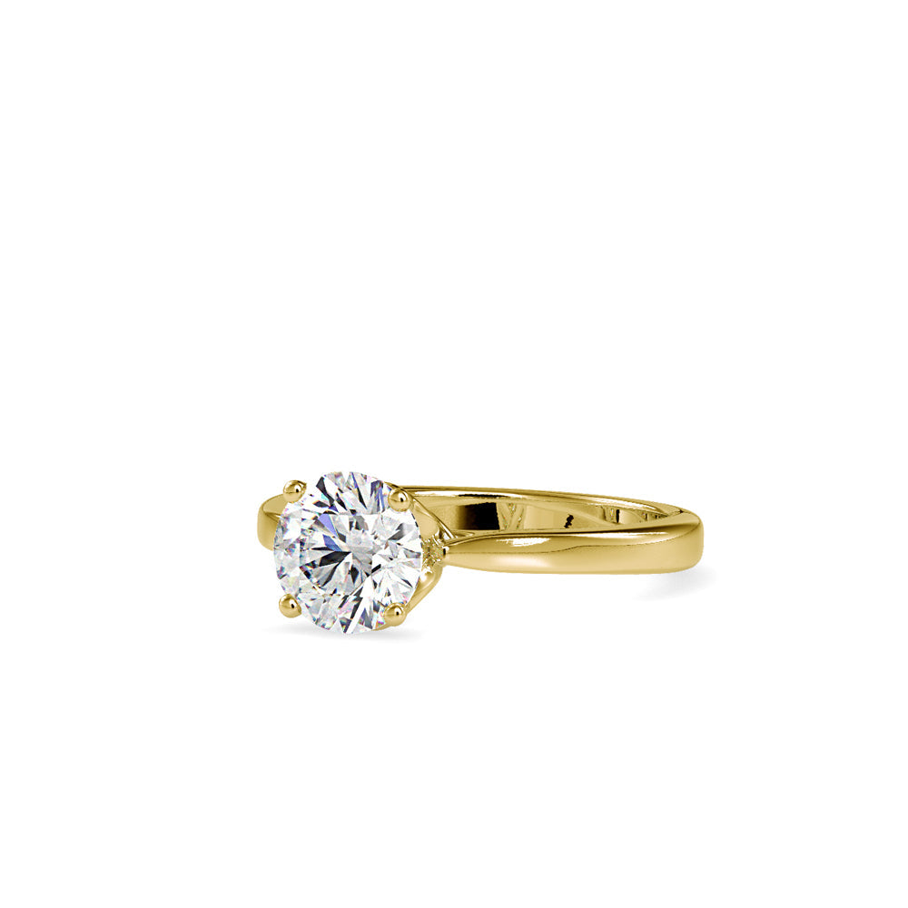 Famino SIngle Diamond Ring Yellow gold