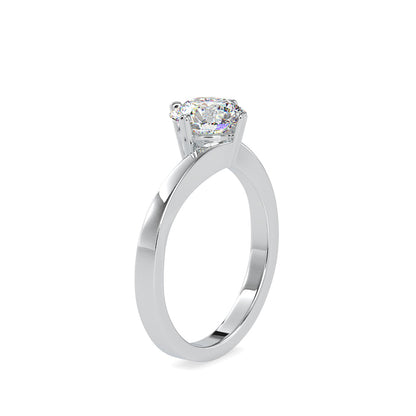 Curvy white stone Diamond Ring White gold