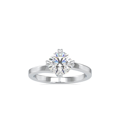 Cushly Prong Diamond Ring Platinum