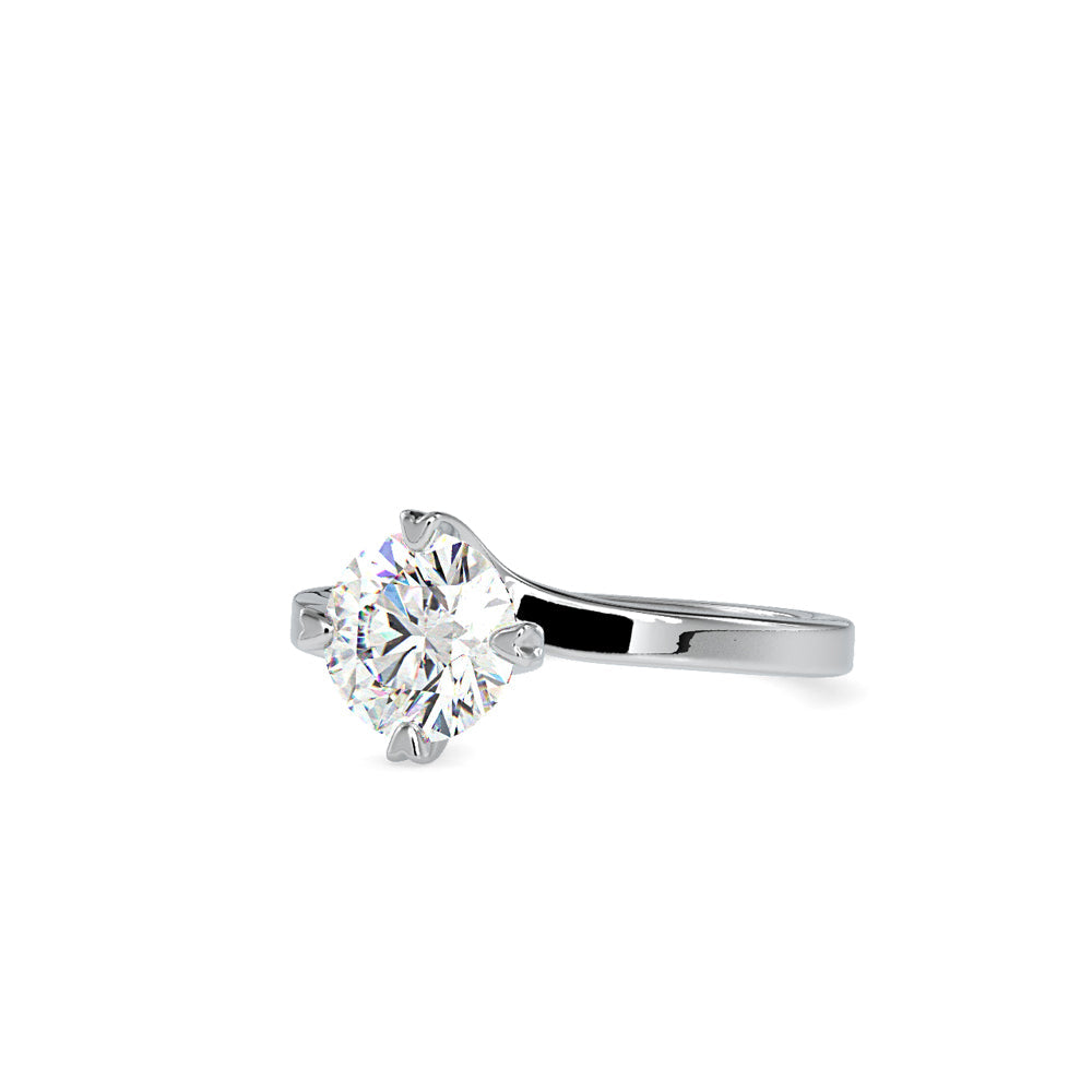 Cushly Prong Diamond Ring Platinum