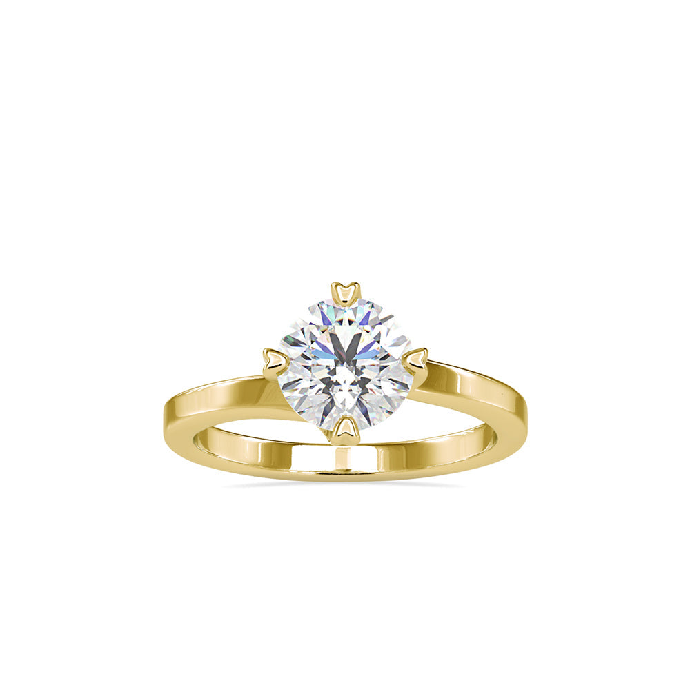 Cushly Prong Diamond Ring Yellow gold