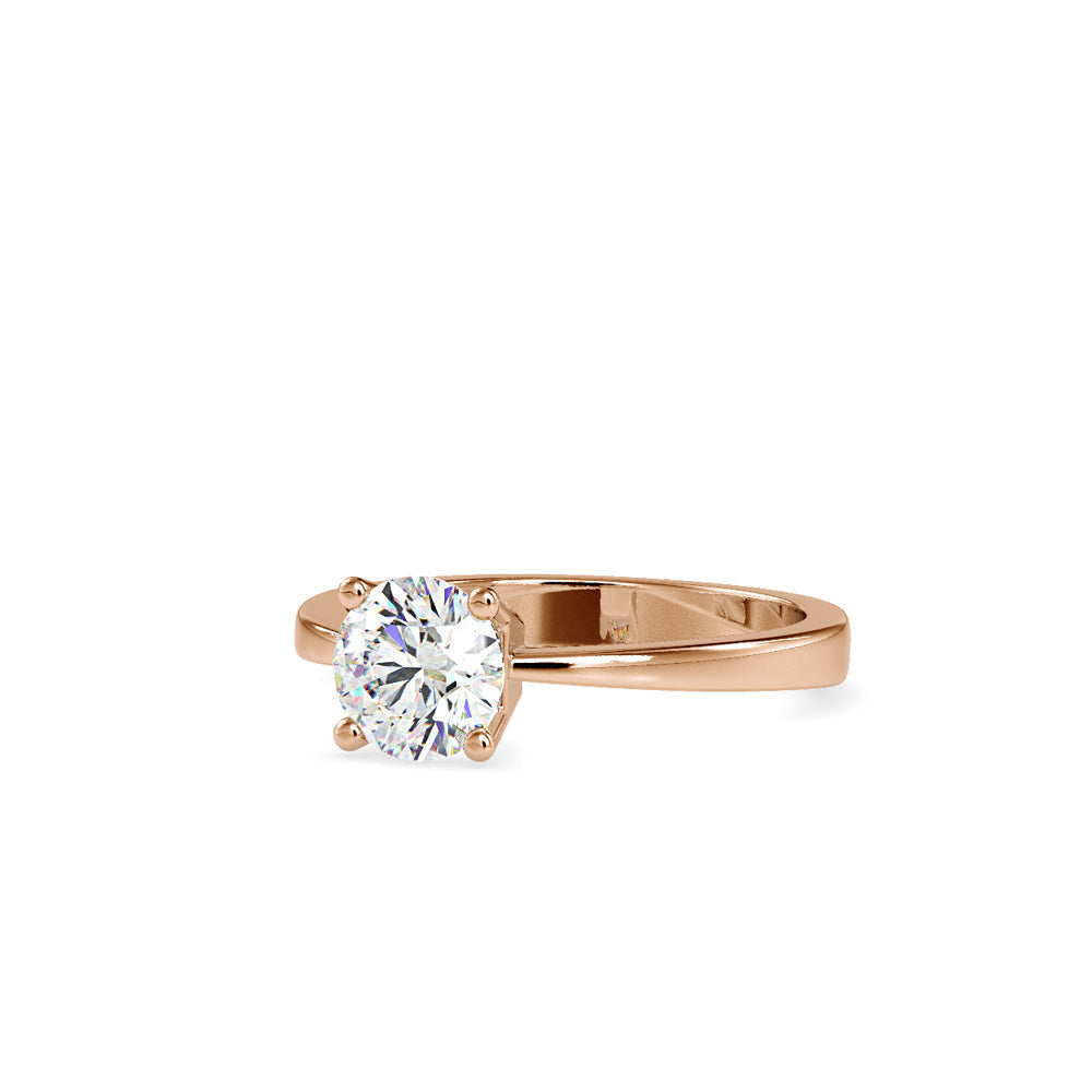 White stone Diamond Ring Rose gold