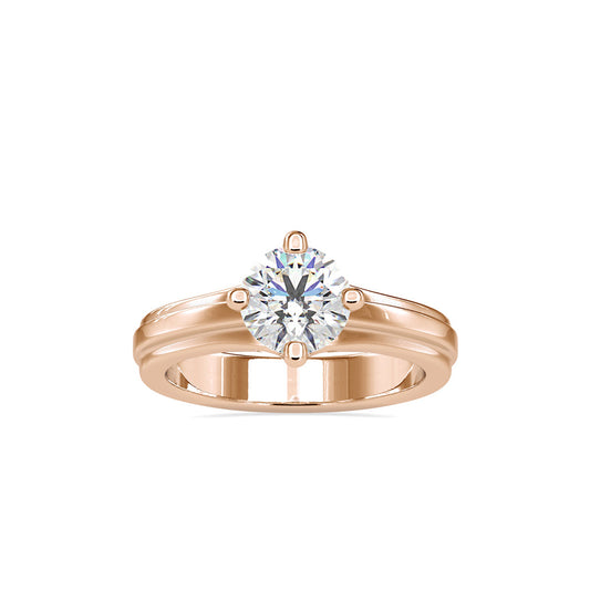 Lilith Solitaire Diamond Ring Rose gold