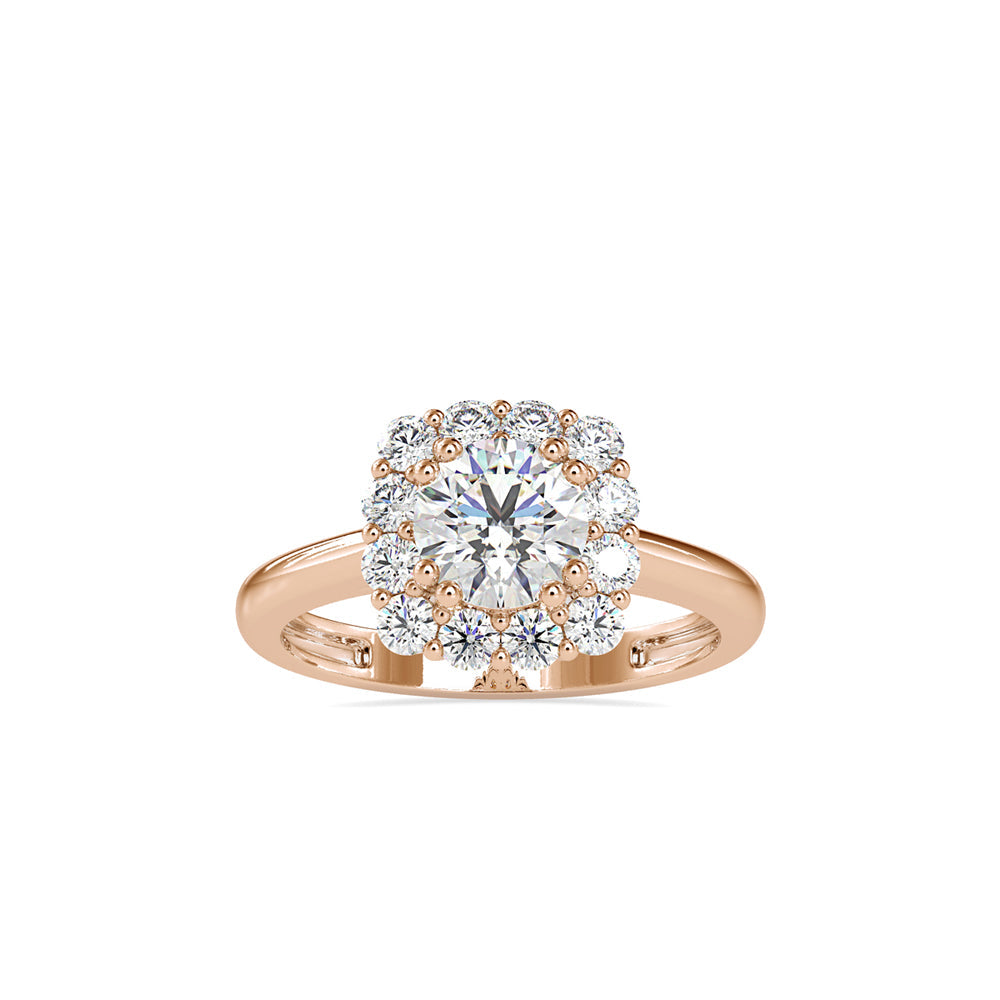 Rapture Halo Diamond Ring Rose gold