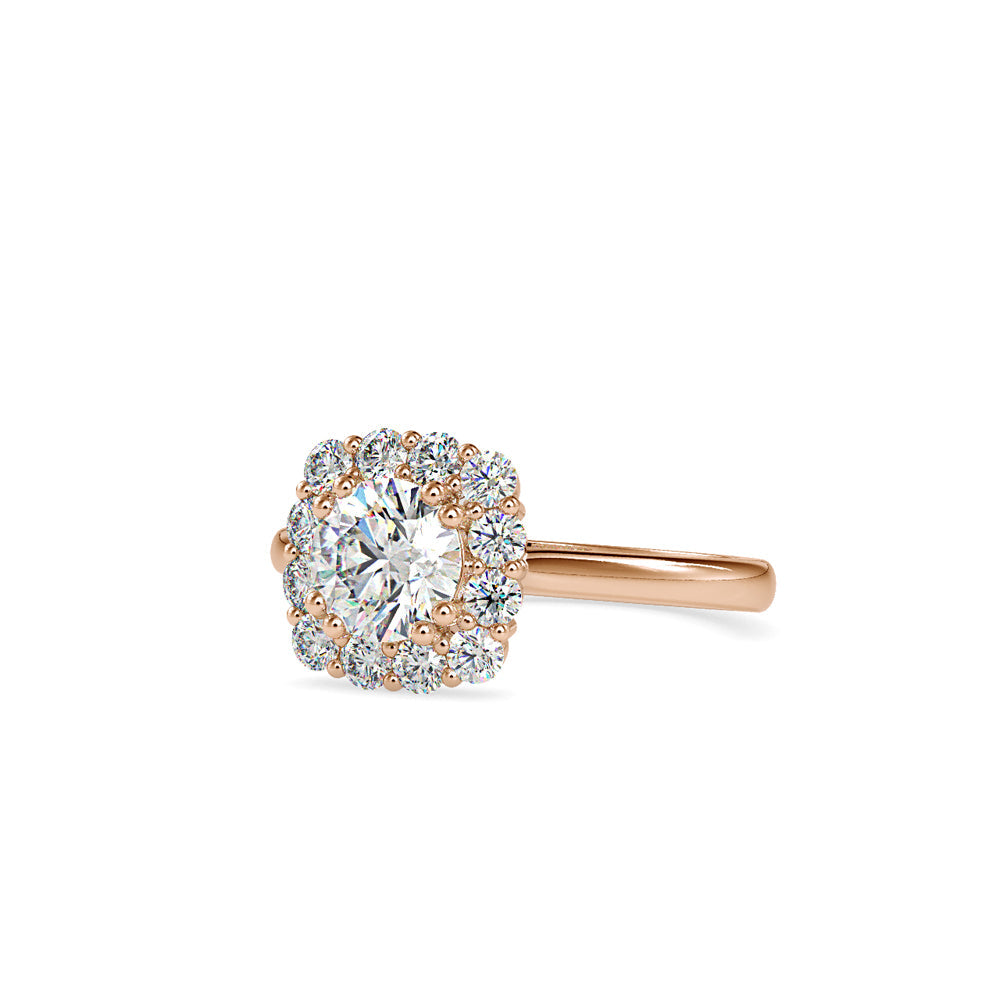 Rapture Halo Diamond Ring Rose gold