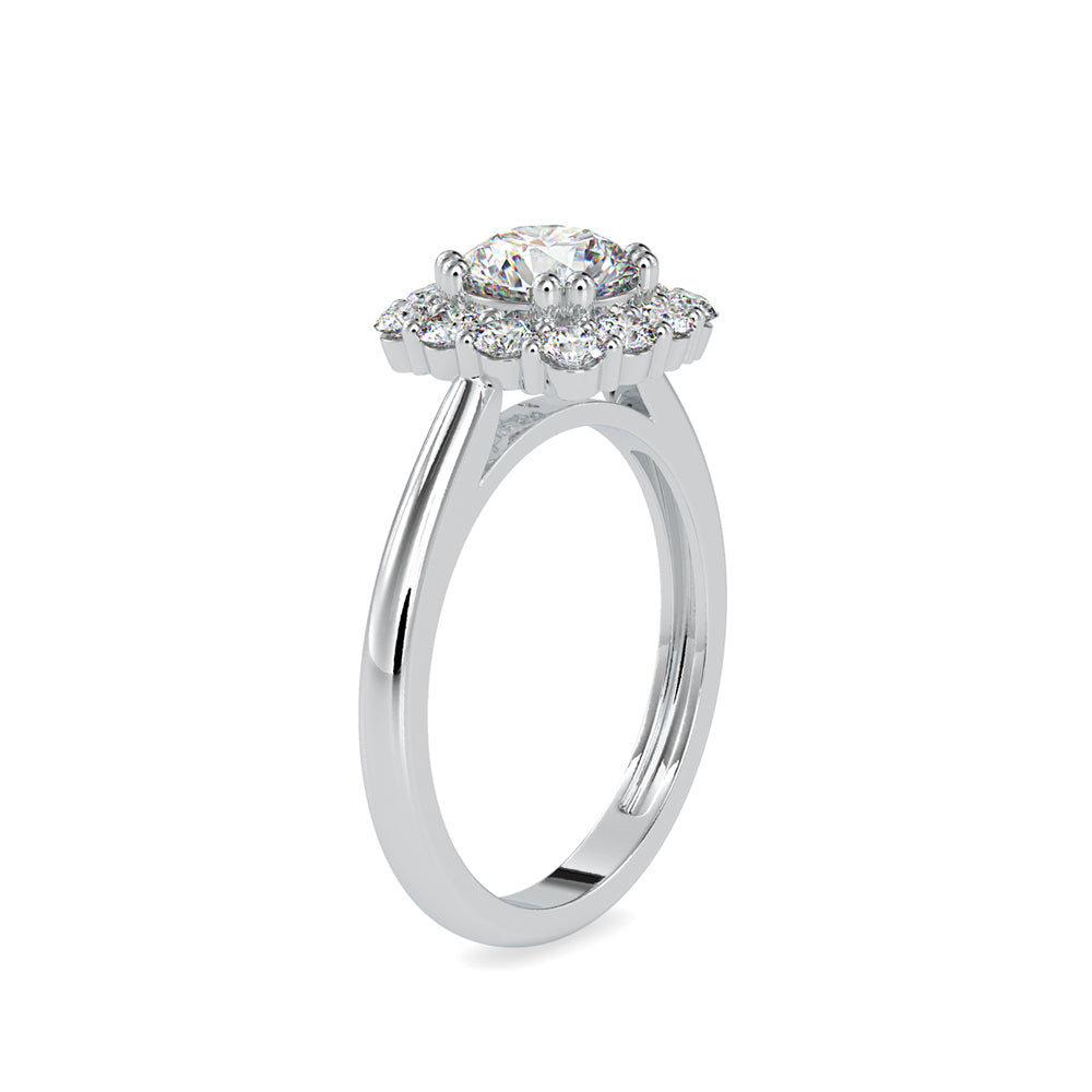 Rapture Halo Diamond Ring White gold