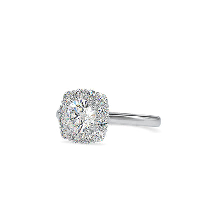 Rapture Halo Diamond Ring White gold