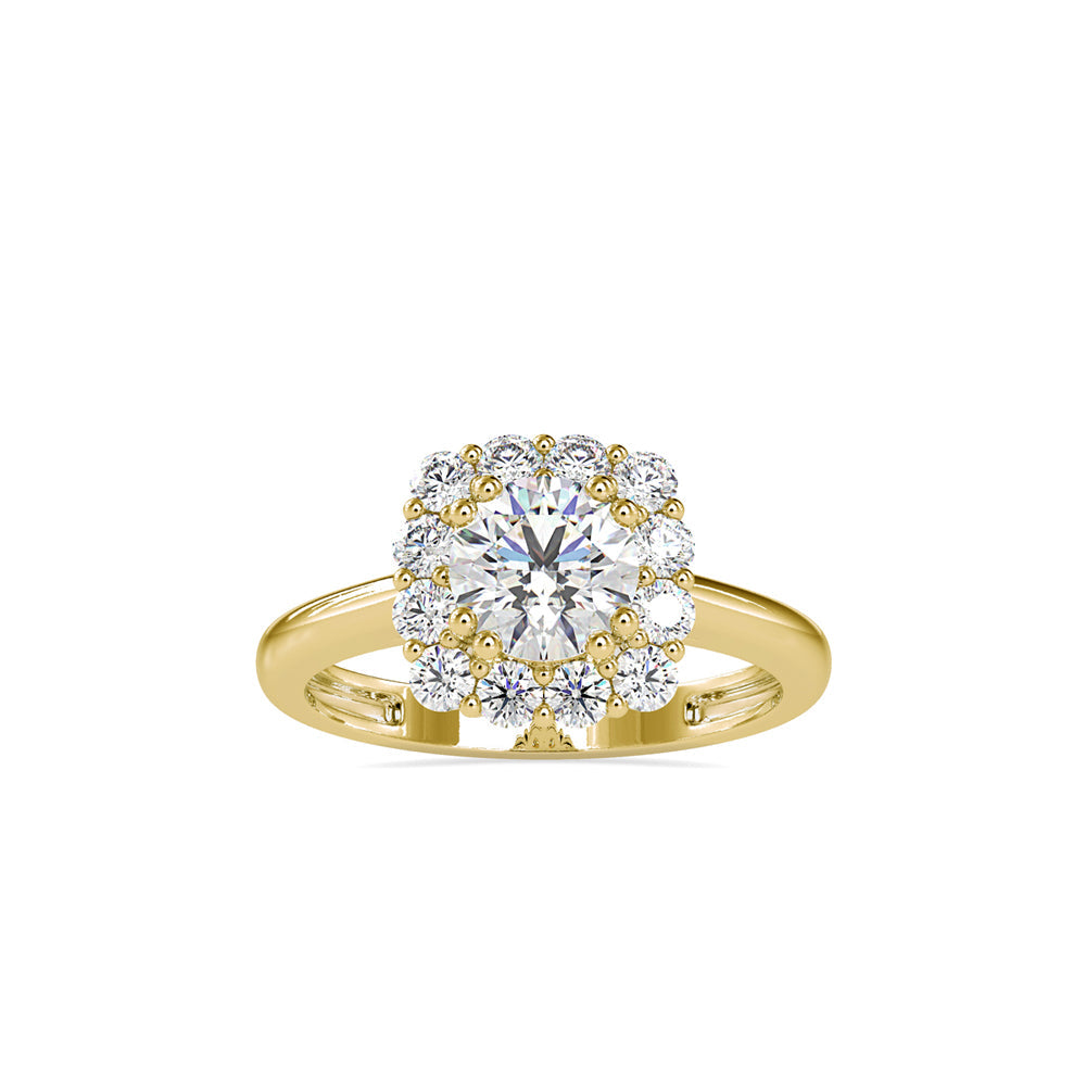 Rapture Halo Diamond Ring Yellow gold