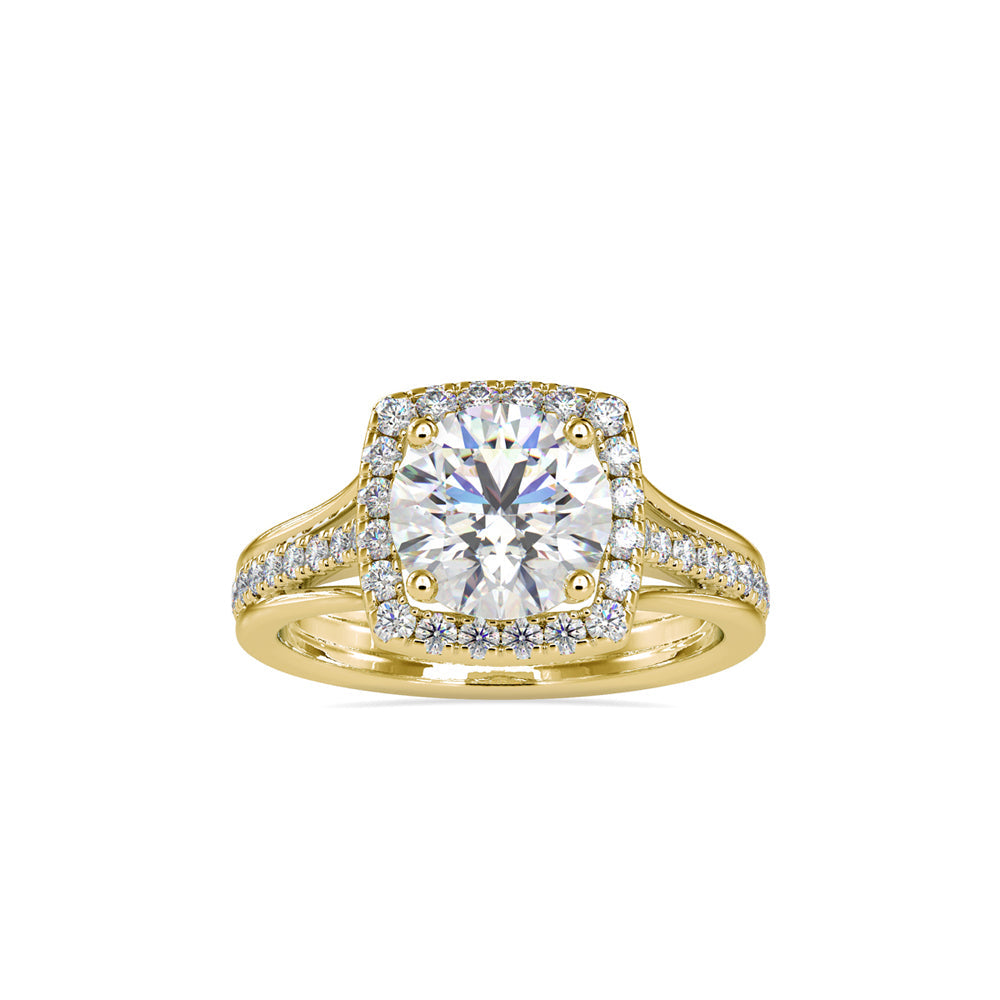 Diana Halo Proxy Diamond Ring Yellow gold