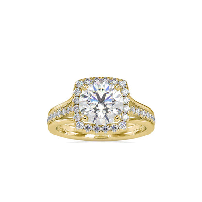 Diana Halo Proxy Diamond Ring Yellow gold