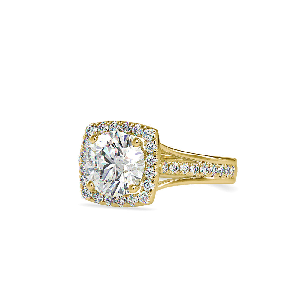 Diana Halo Proxy Diamond Ring Yellow gold