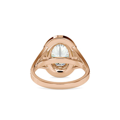 Halo Sparkling Diamond Engagement Ring Rose gold