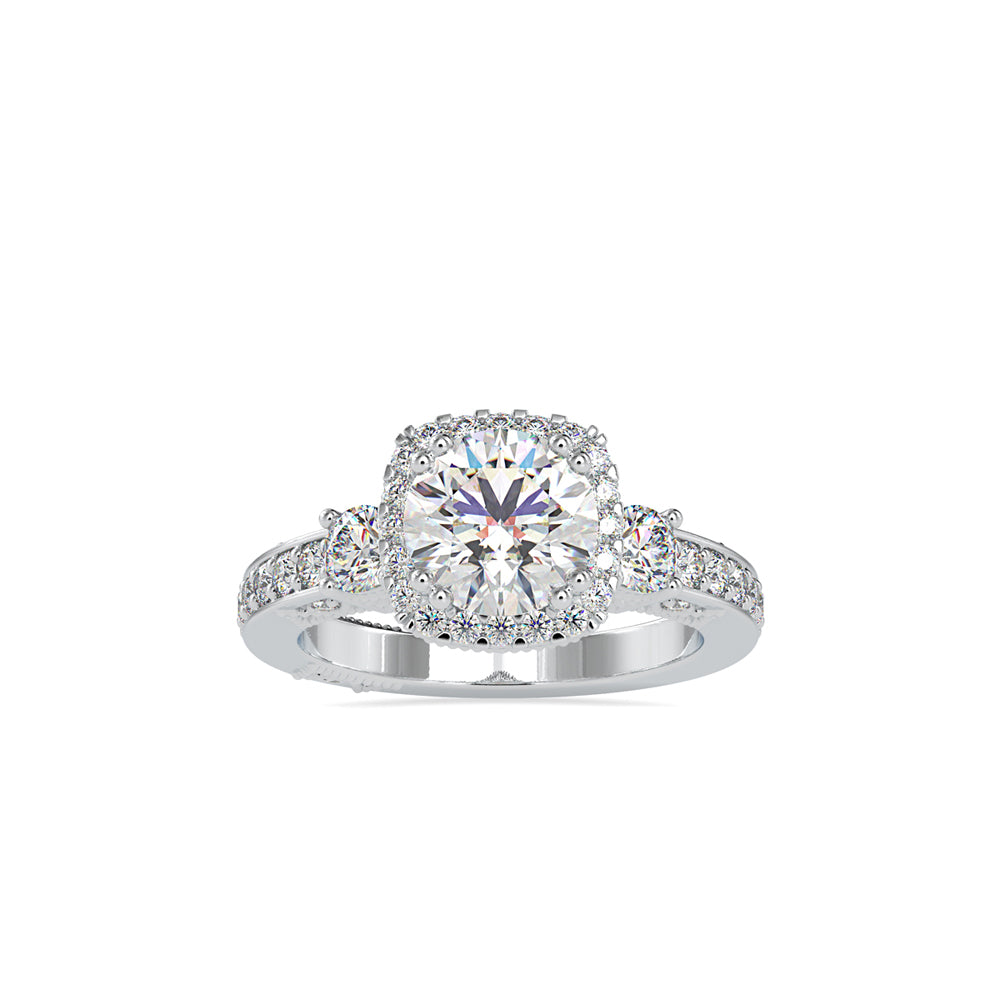 Heaven Halo Queen Diamond Ring White gold