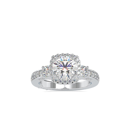 Heaven Halo Queen Diamond Ring White gold