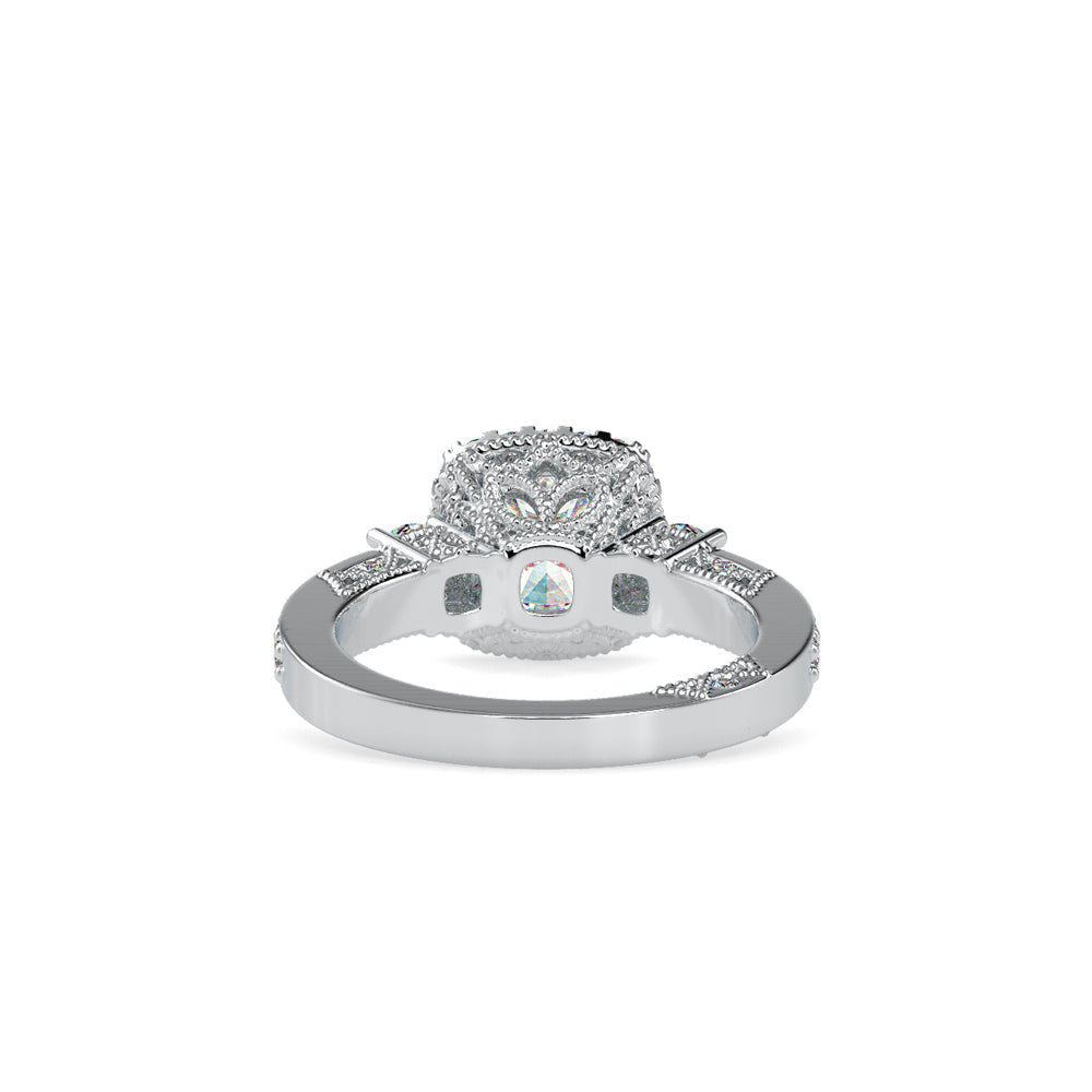 Heaven Halo Queen Diamond Ring White gold