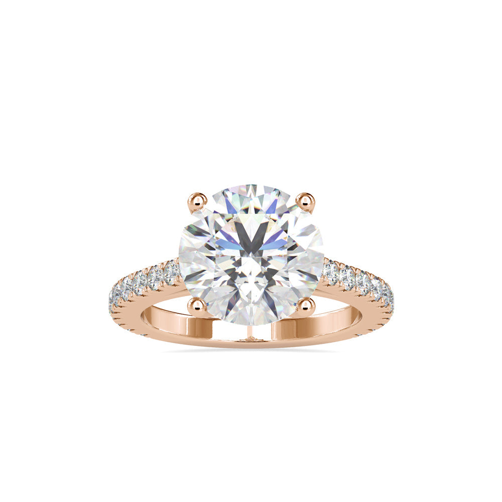 Opalescent Prong Diamond Engagement Ring Rose gold