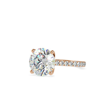 Opalescent Prong Diamond Engagement Ring Rose gold