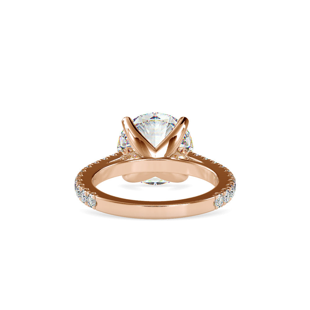 Opalescent Prong Diamond Engagement Ring Rose gold