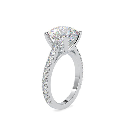 Opalescent Prong Diamond Engagement Ring White gold