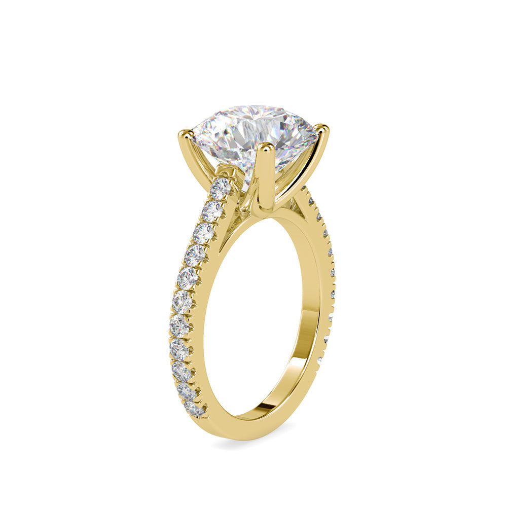 Opalescent Prong Diamond Engagement Ring Yellow gold