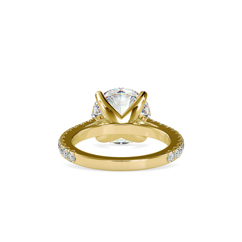 Opalescent Prong Diamond Engagement Ring Yellow gold