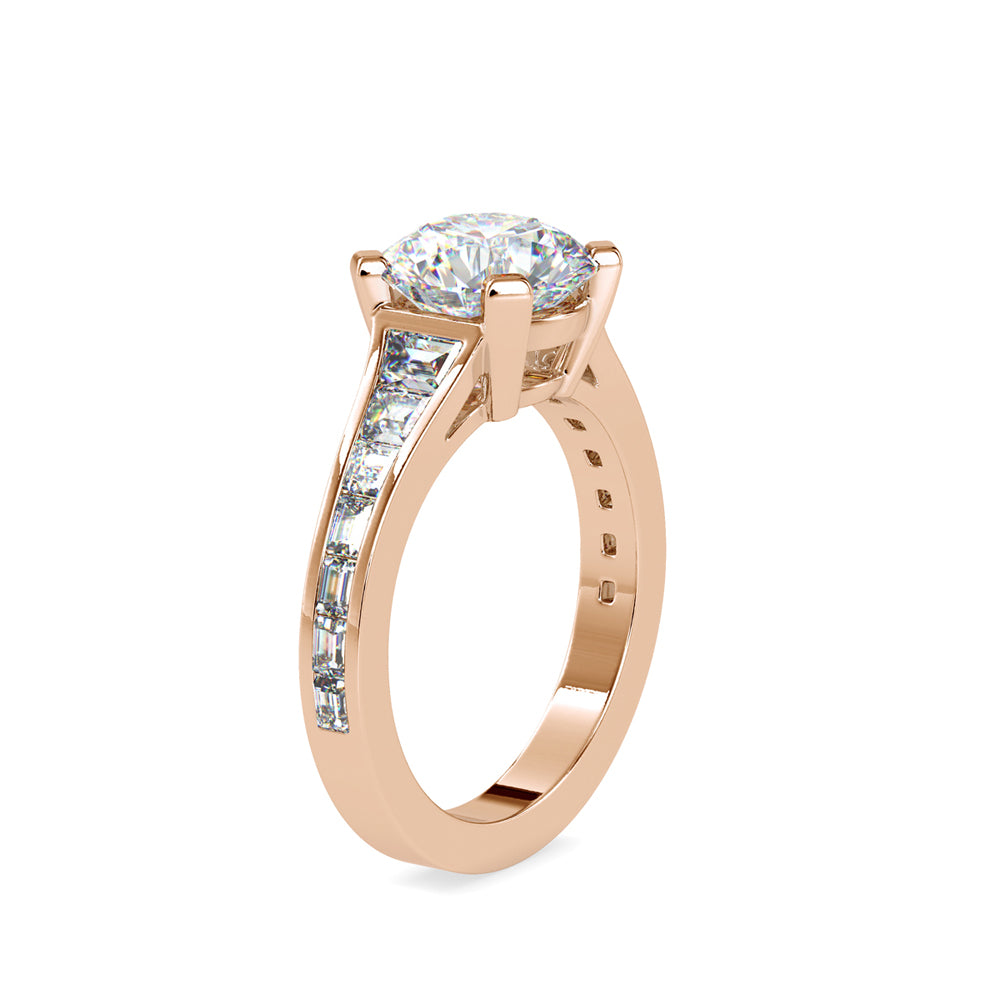 Crystal Prong Diamond Ring Rose gold