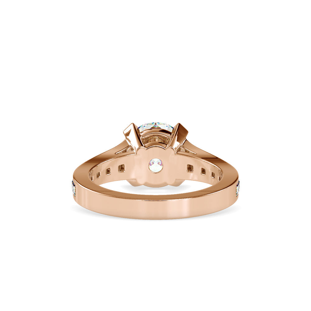 Crystal Prong Diamond Ring Rose gold