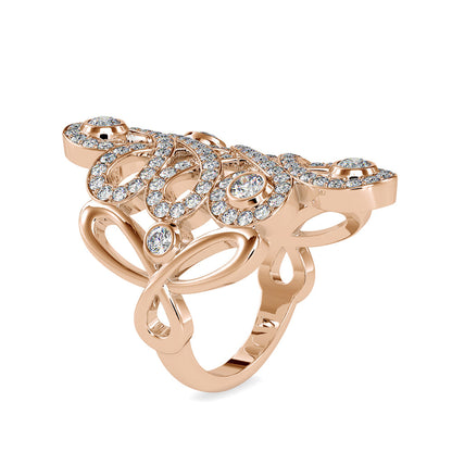 Infinity Diamond Stone Engagement Ring Rose gold