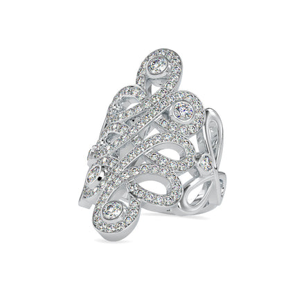 Infinity Diamond Stone Engagement Ring White gold