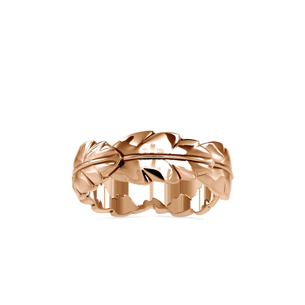 Love leaf crown Engagement Ring Rose gold