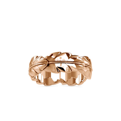 Love leaf crown Engagement Ring Rose gold