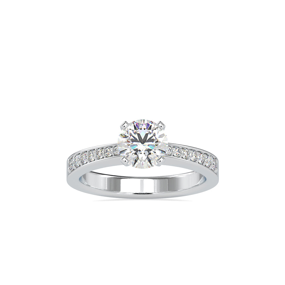 Pretty Venus Diamond Prong Ring White gold