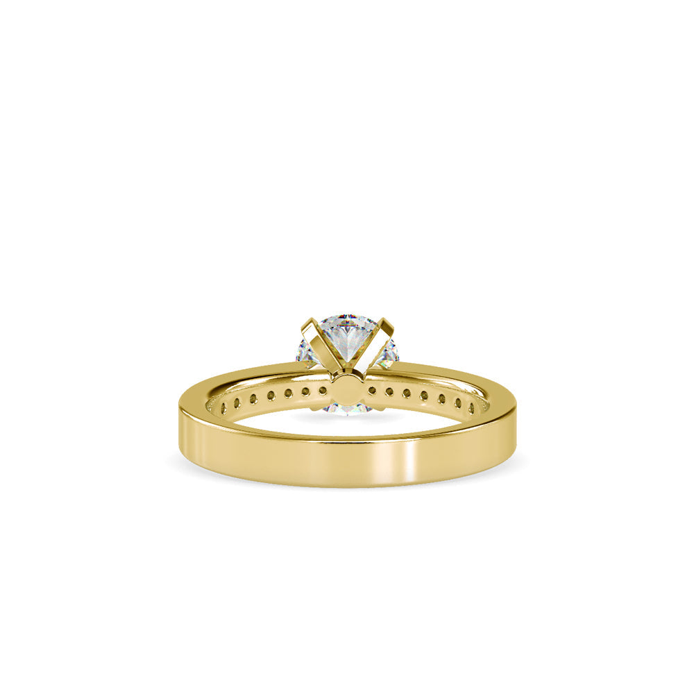 Pretty Venus Diamond Prong Ring Yellow gold