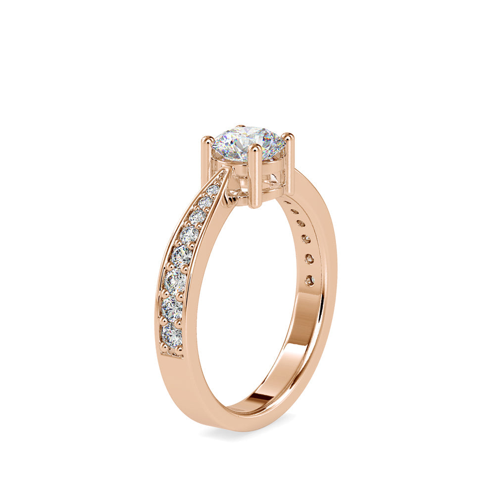 Morning Star Diamond Engagement Ring Rose gold