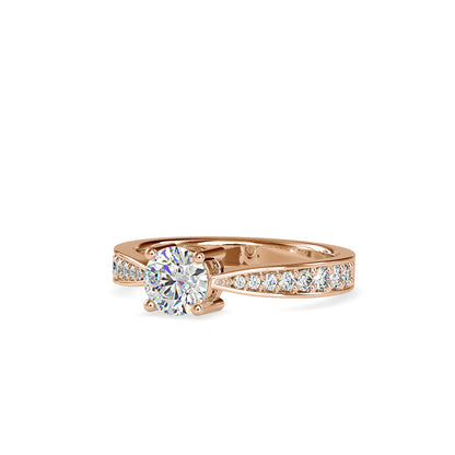 Morning Star Diamond Engagement Ring Rose gold