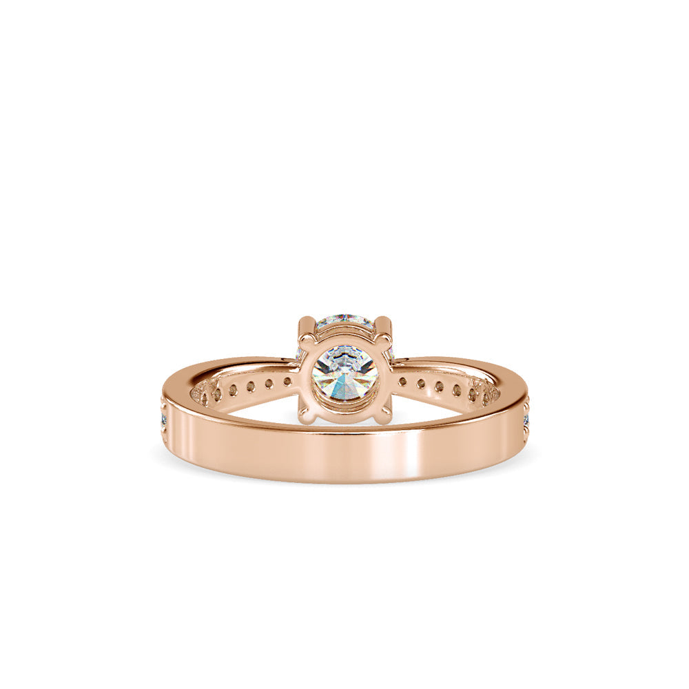 Morning Star Diamond Engagement Ring Rose gold